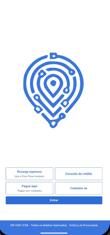 Interface do Aplicativo Grupo Vias